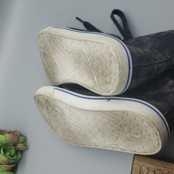 Cat & Jack boys gray high top sneakers, size 4 - Picture 6 of 11